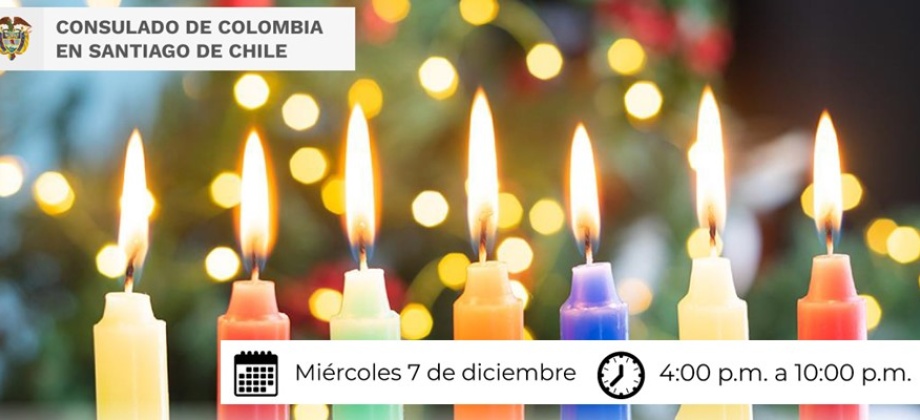 Consulado de Colombia en Santiago de Chile invita a los connacionales a participar de la Noche de las Velitas 