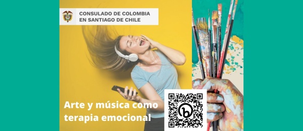 El Consulado de Colombia en Santiago de Chile invita a participar en el proyecto relacionado con el arte y música como terapia emocional, el 19 de octubre de 2022