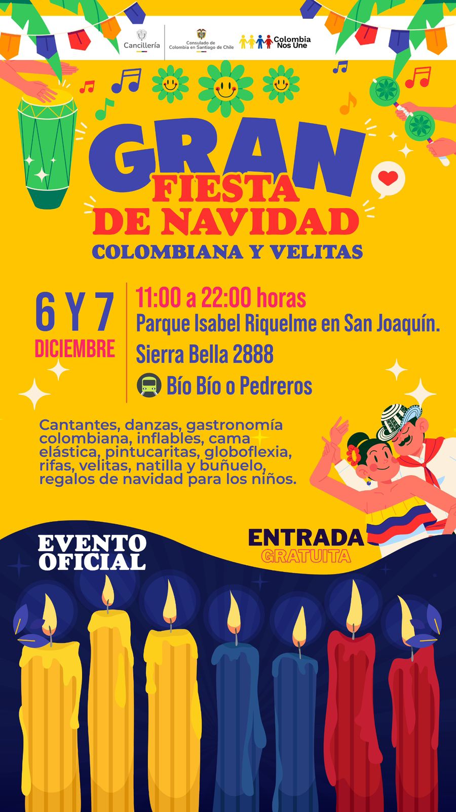 Celebración del Día de las Velitas y Clausura de Casa Colombia Chile
