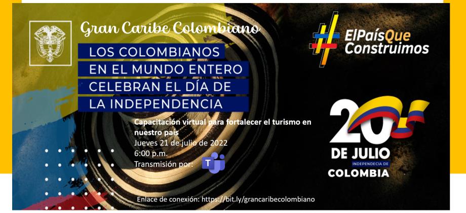 Consulado de Colombia en Santiago de Chile invita a la charla "Gran caribe colombiano" este 21 de julio