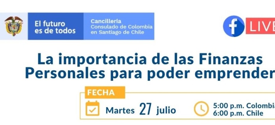Consulado de Colombia en Santiago de Chile invita a la actividad de capacitación 