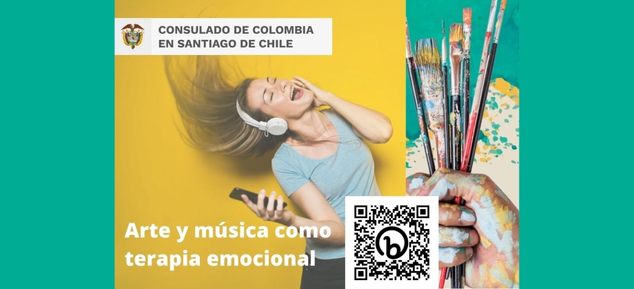 El Consulado de Colombia en Santiago de Chile invita a participar en el proyecto relacionado con el arte y música como terapia emocional, el 19 de octubre de 2022
