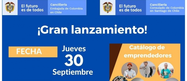 La Embajada de Colombia y el Consulado en Santiago invitan la lanzamiento del catálogo de emprendedores de Santiago 