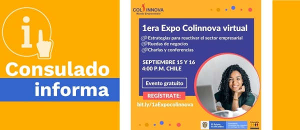 Consulado de Colombia en Santiago de Chile invita a la primera Expo Colombia Innova